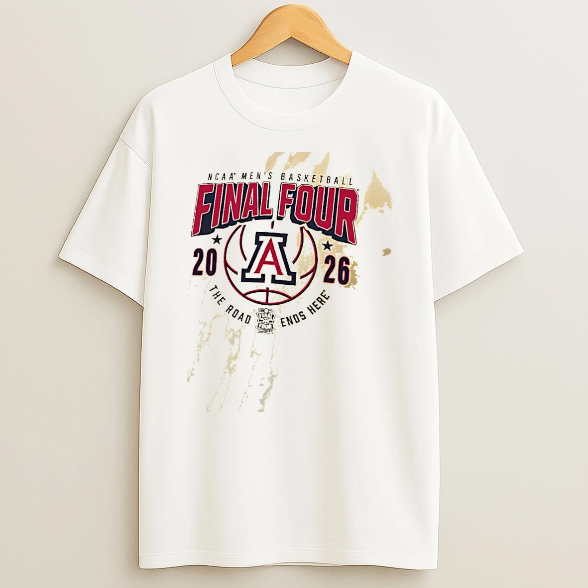 Ncaa Mens Basketball 2026 Final Four Arizona Wildcats The Road Ends Here Shirts