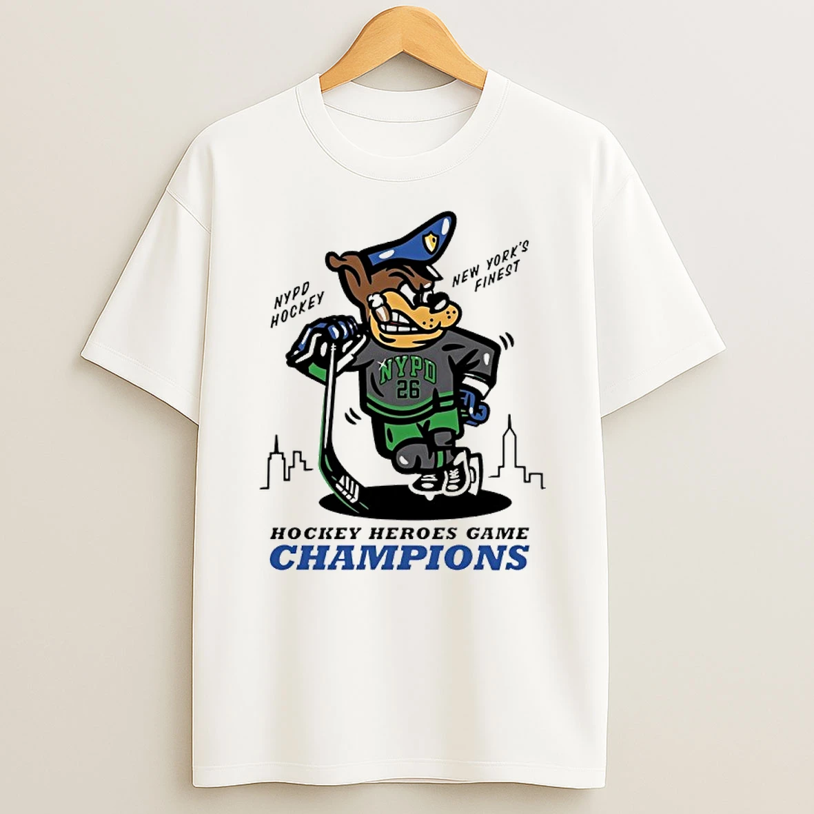 Nypd Hockey New York Finest 2026 Heroes Game Champions Shirts