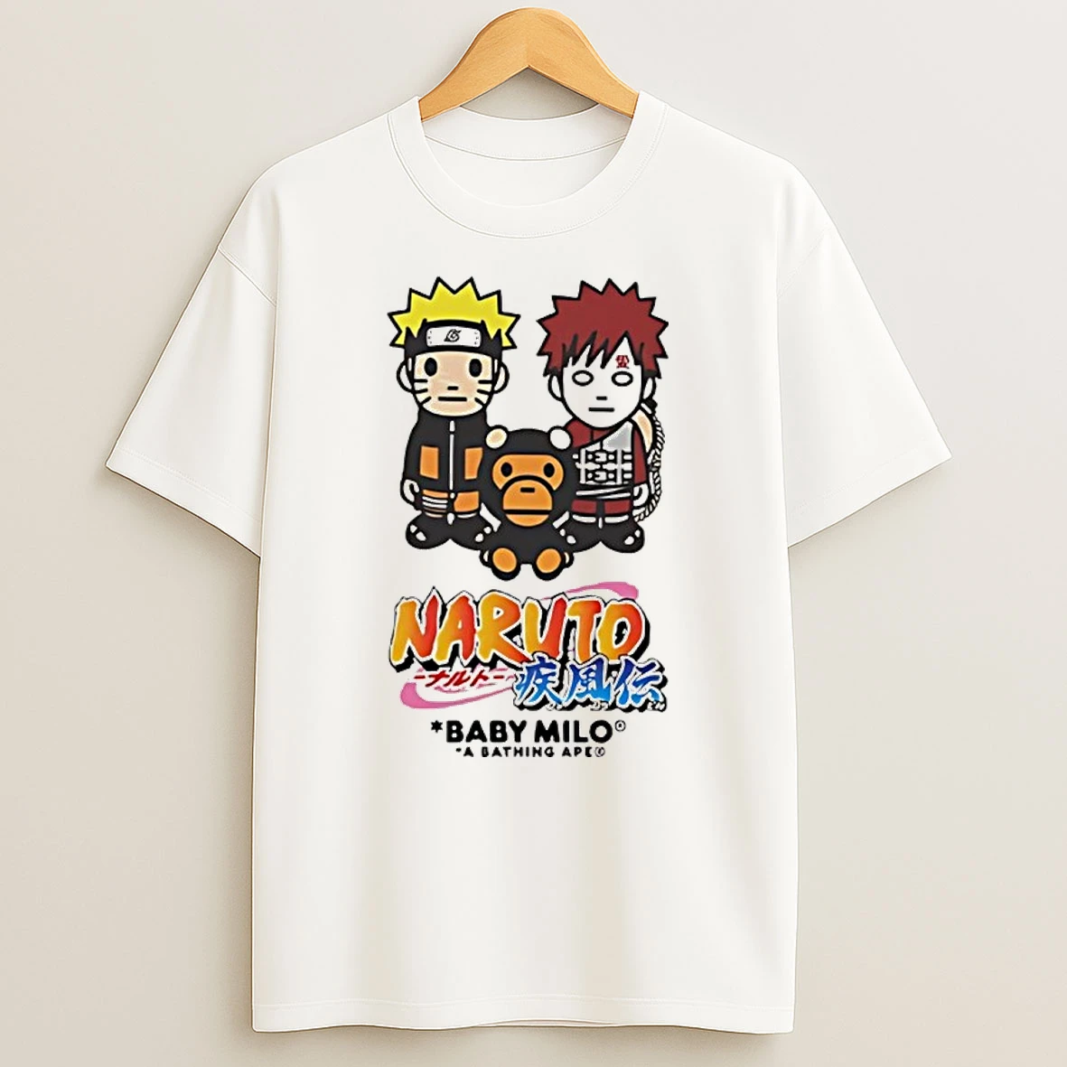 Naruto Baby Milo A Bathing Ape Graphic Shirts