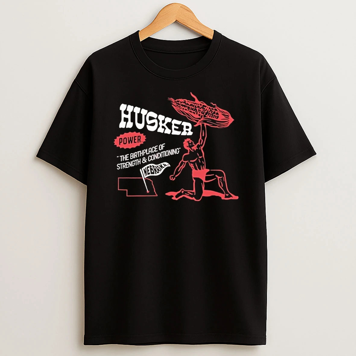 Nebraska Husker Power The Birthplace Of Strength And Conditioning Short Shirts