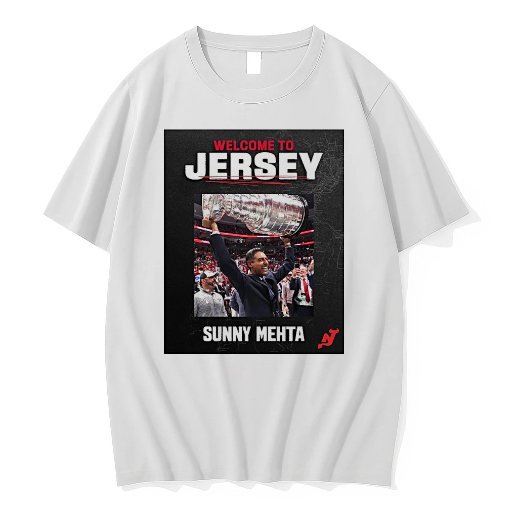 New Jersey Devils Welcome To Jersey Sunny Mehta 2026 Shirts