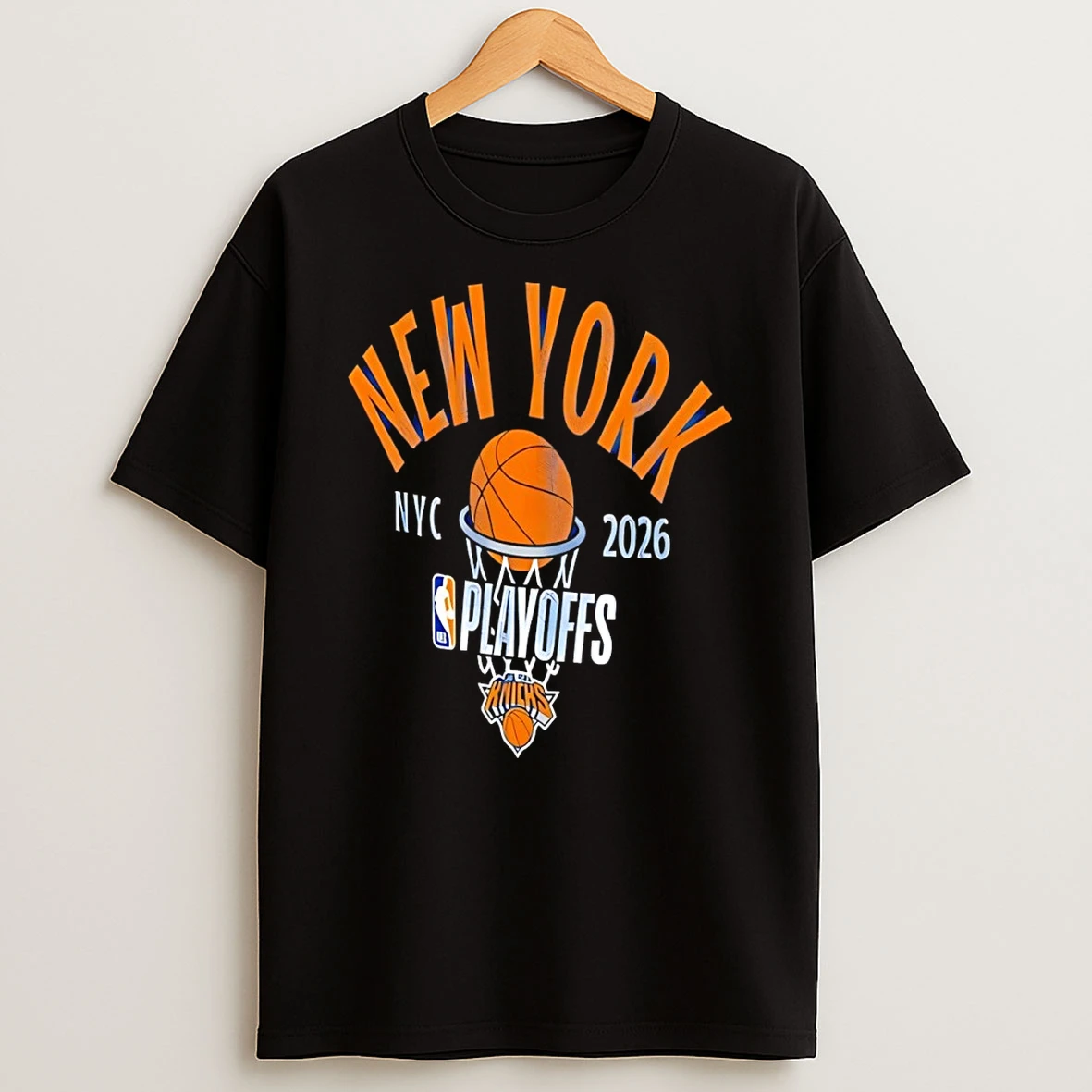 New York Knicks Basketball 2026 Playoff Participant Stand Logo Shirts
