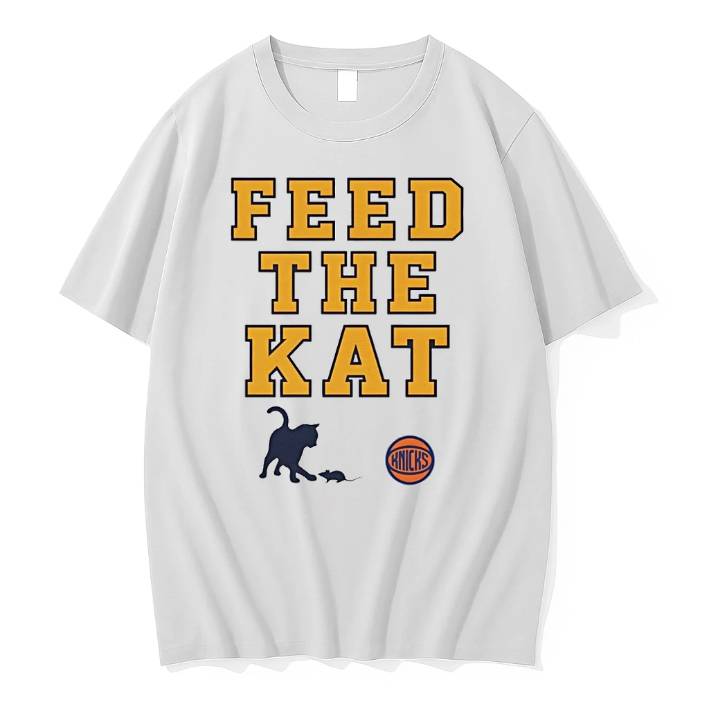 New York Knicks Basketball Feed The Kat Nba Logo Shirts