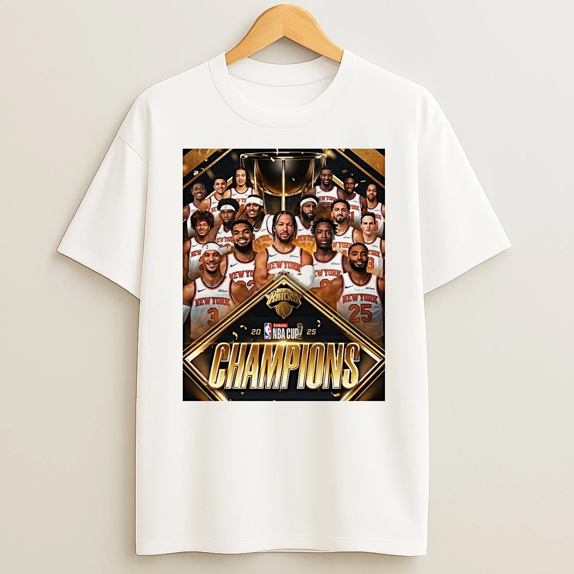 New York Knicks Emirates Nba Cup Champions 2025 The Strickland Shirts