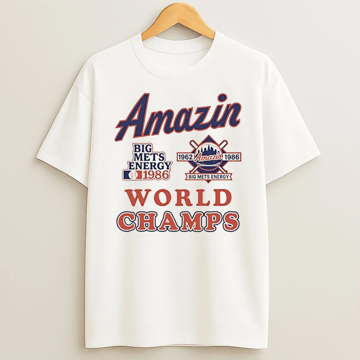 New York Mets Amazin 1962 1986 World Champions Shirts