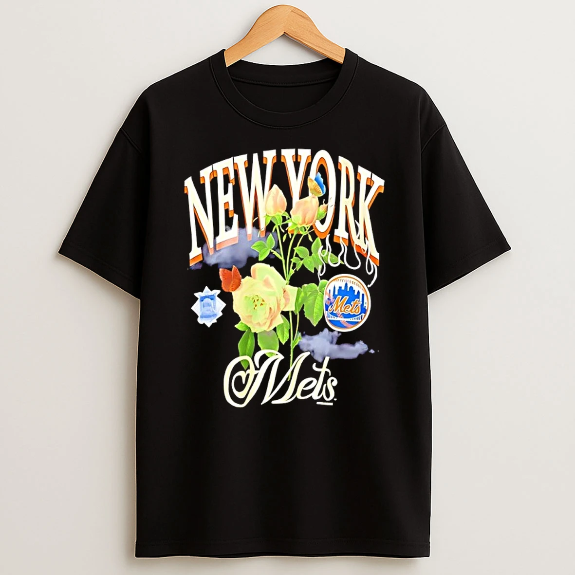 New York Mets Baseball Floral Vintage Shirts