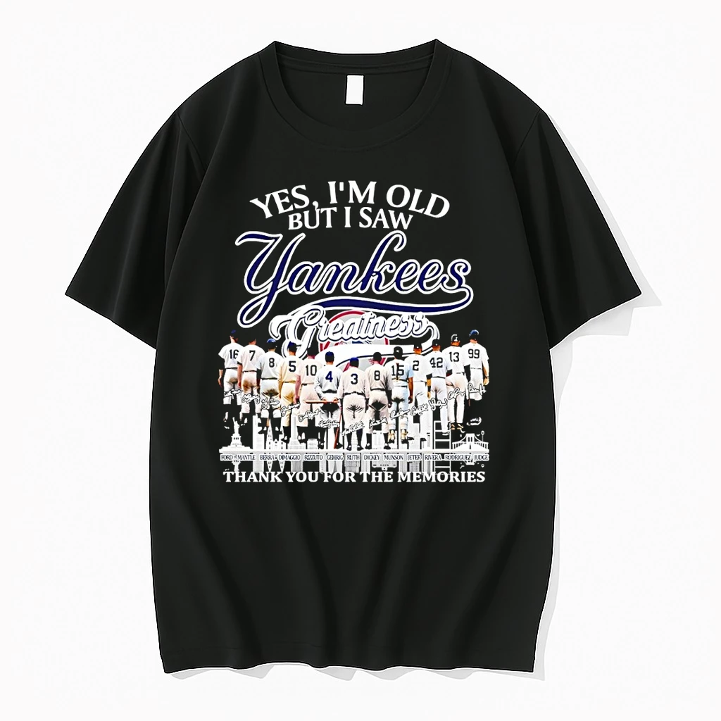 New York Yankees Greatness Yes Im Old But I Saw Yankees Thank You For The Memories Signatures Shirts