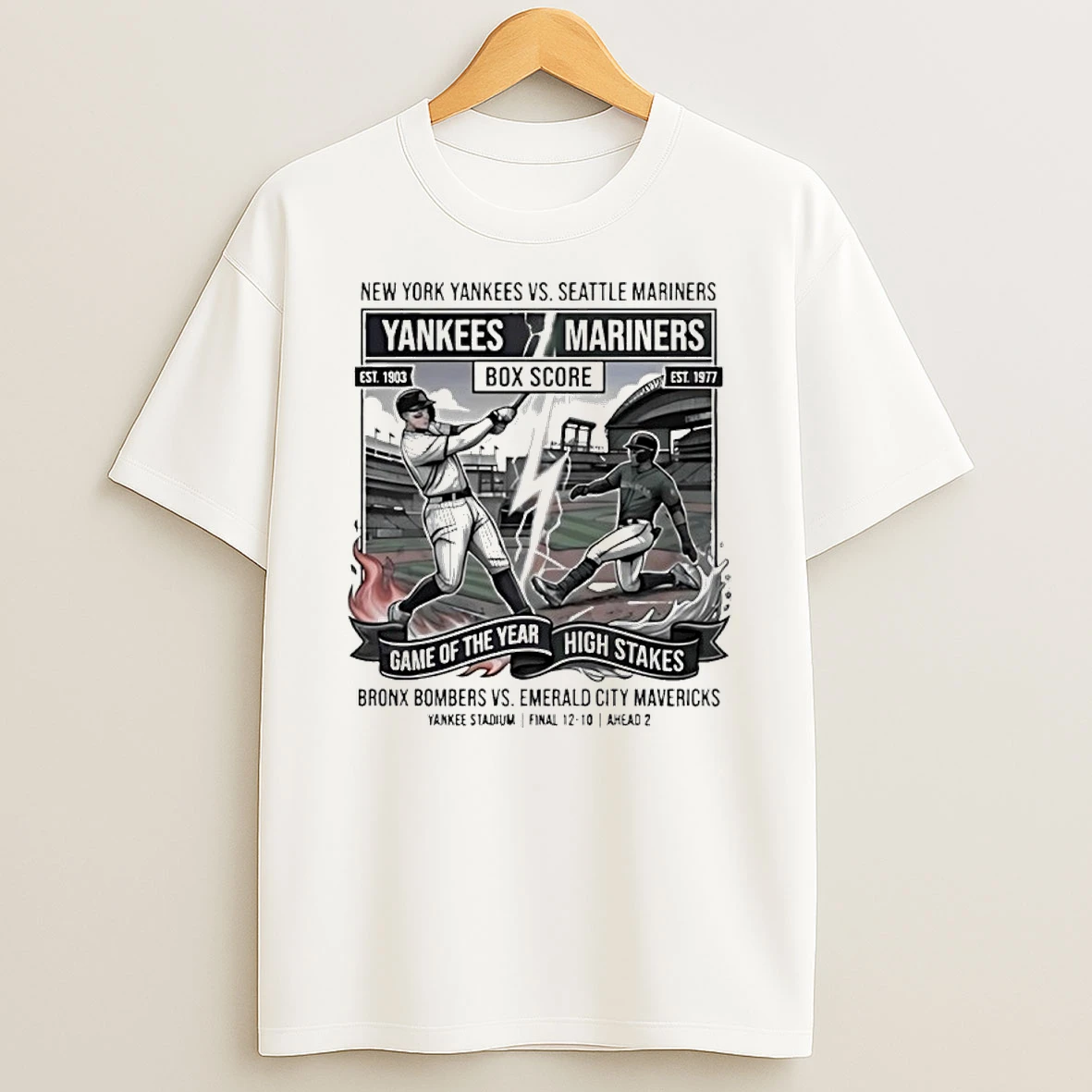 New York Yankees Vs Seattle Mariners 2026 Box Score Game Of The Year Shirts