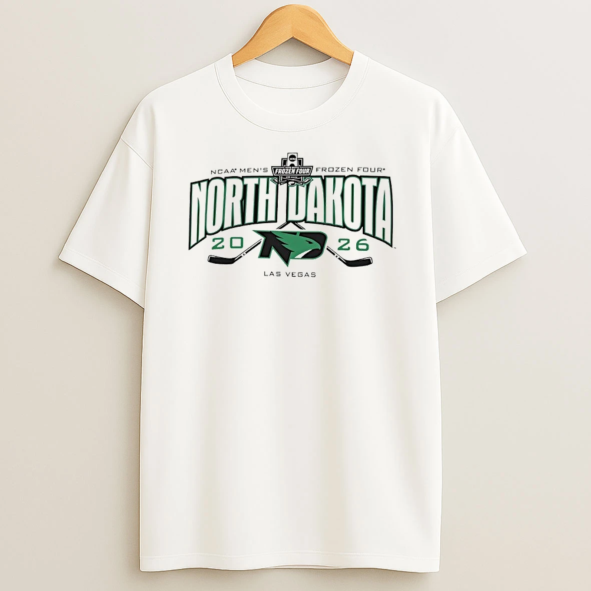 North Dakota Fighting Hawks 2026 Ncaa Mens Frozen Four Las Vegas Shirts