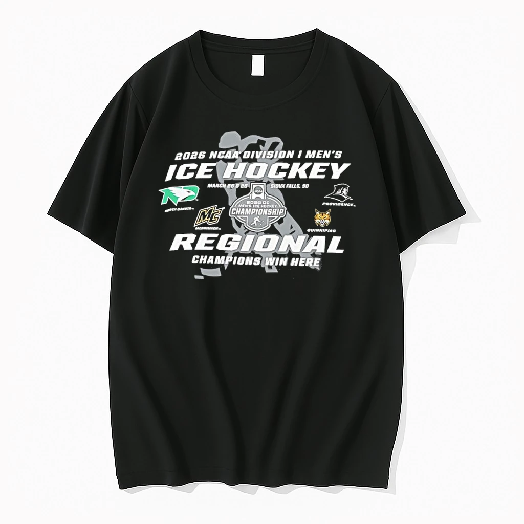 North Dakota Vs Merrimack And Providence Vs Quinnipiac 2026 Ncaa D I Mens Ice Hockey Regional Sioux Falls Shirts