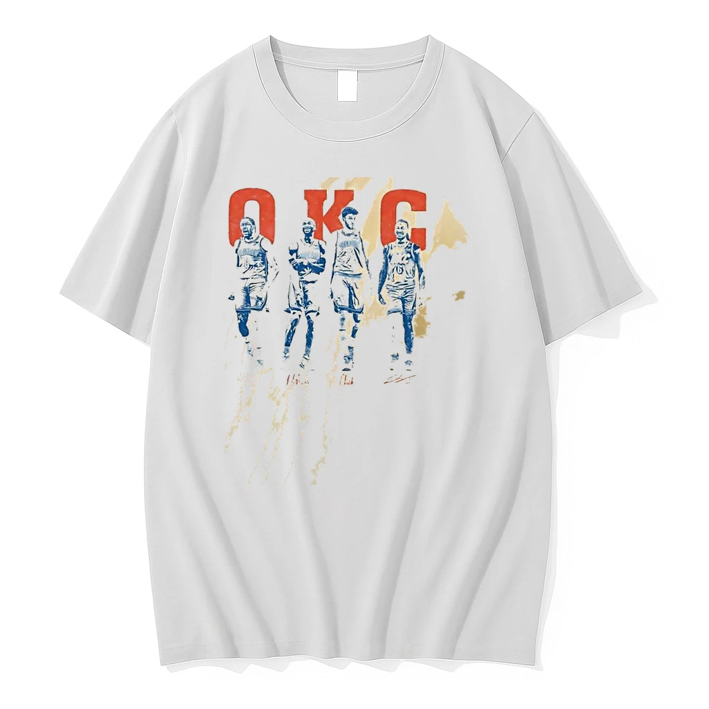 Okc Oklahoma City Thunder Basketball Players Signatures Shirts