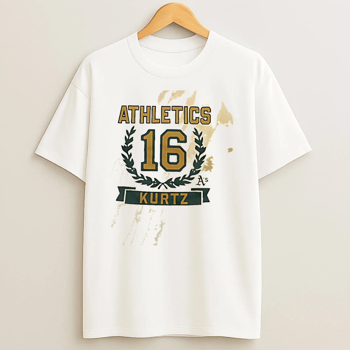 Oakland Athletics 16 Kurtz Wreath As Graphic Shirts