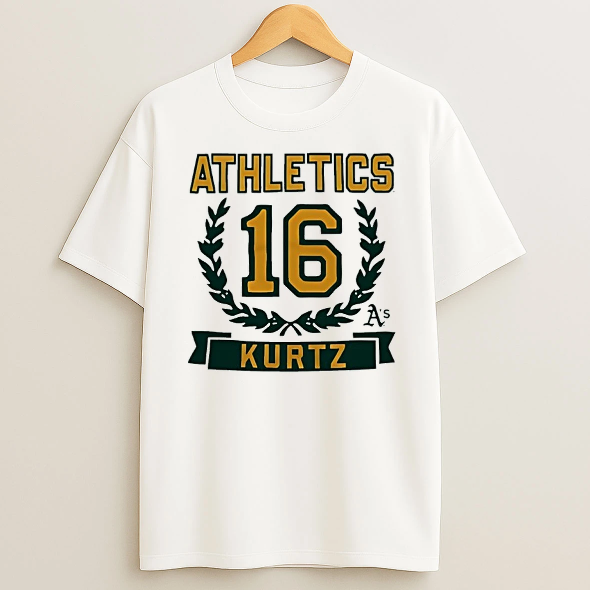 Oakland Athletics 16 Nick Kurtz Wreath As Shirts