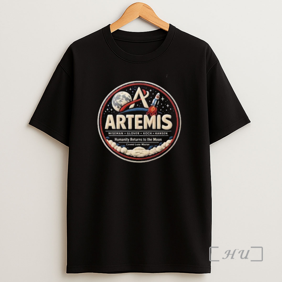 Officials Artemis 2 Mission Faux Embroidery Lunar Patch Nasa Shirt Sweatshirt Tee