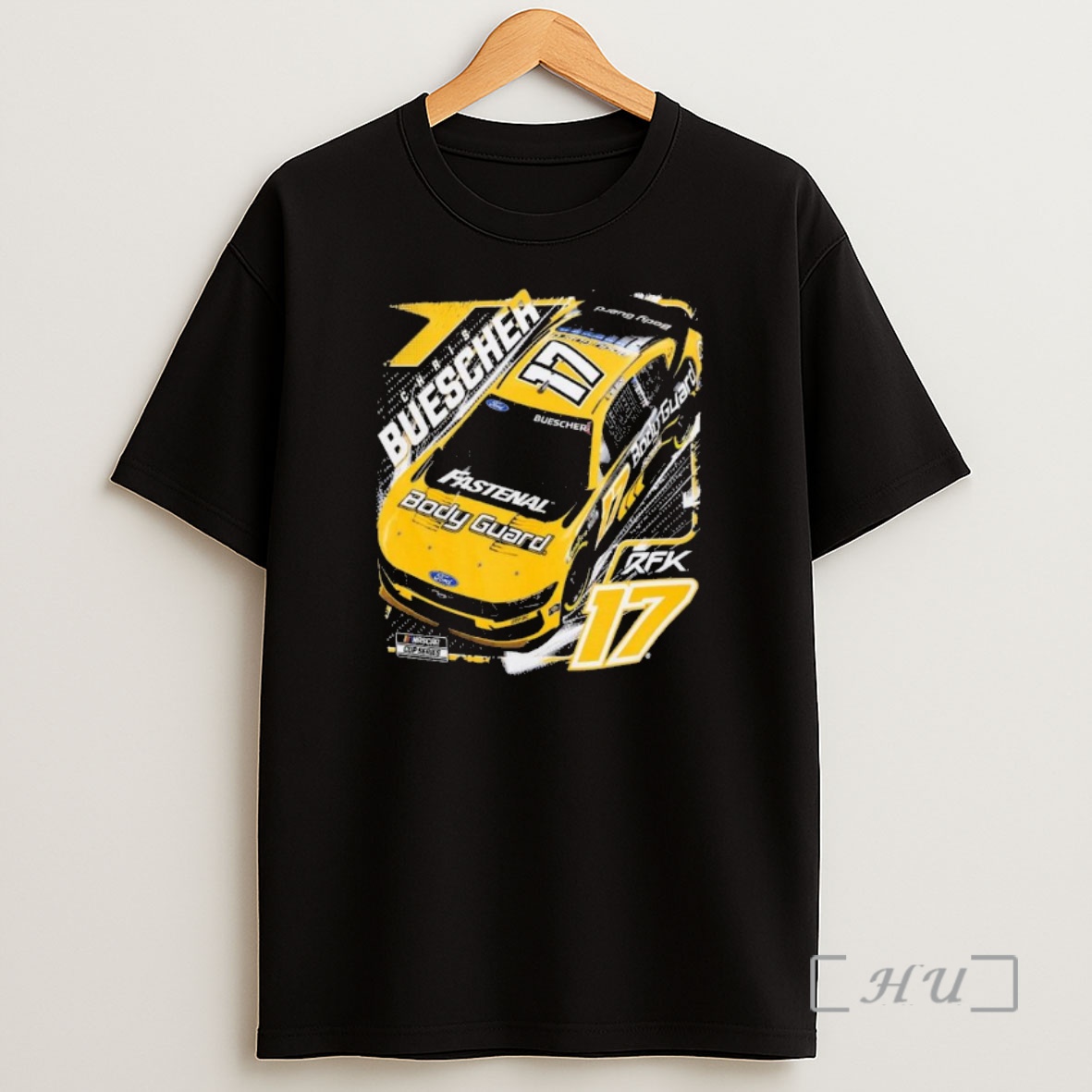 Officials Chris Buescher Classic Ink 17 Fastenal Body Guard Shirt Sweatshirt Tee