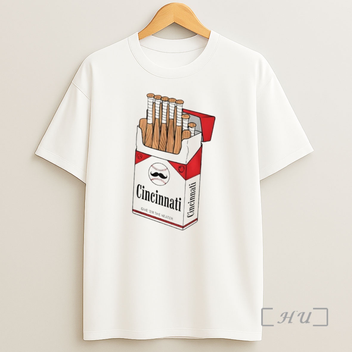 Officials Cincinnati Reds Baseball Bat Pack Cincy Smokes Give Em The Heater Shirt Sweatshirt Tee