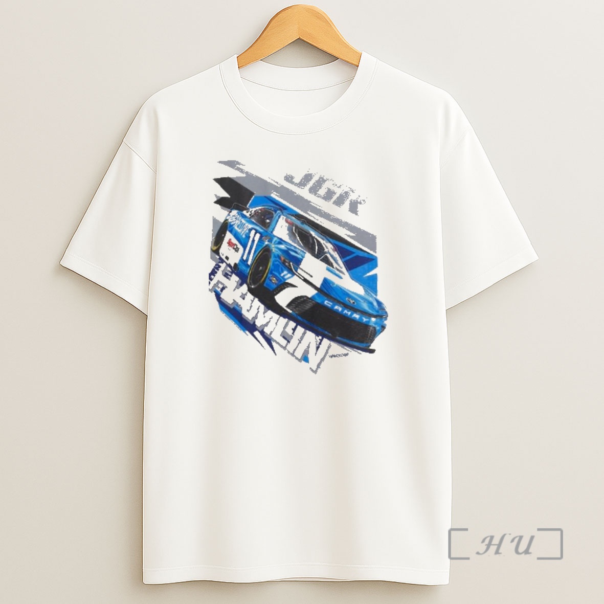 Officials Denny Hamlin Joe Gibbs Racing Team Collection White 11 Shirt Sweatshirt Tee
