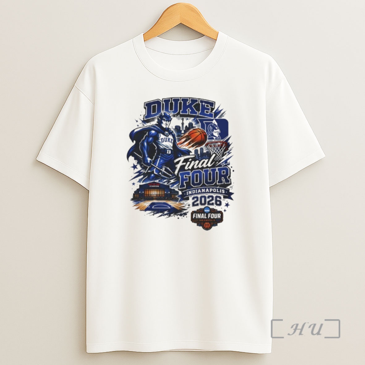 Officials Duke Blue Devils Mens Basketball 2026 Final Four Indianapolis Mascot Shirt Sweatshirt Tee