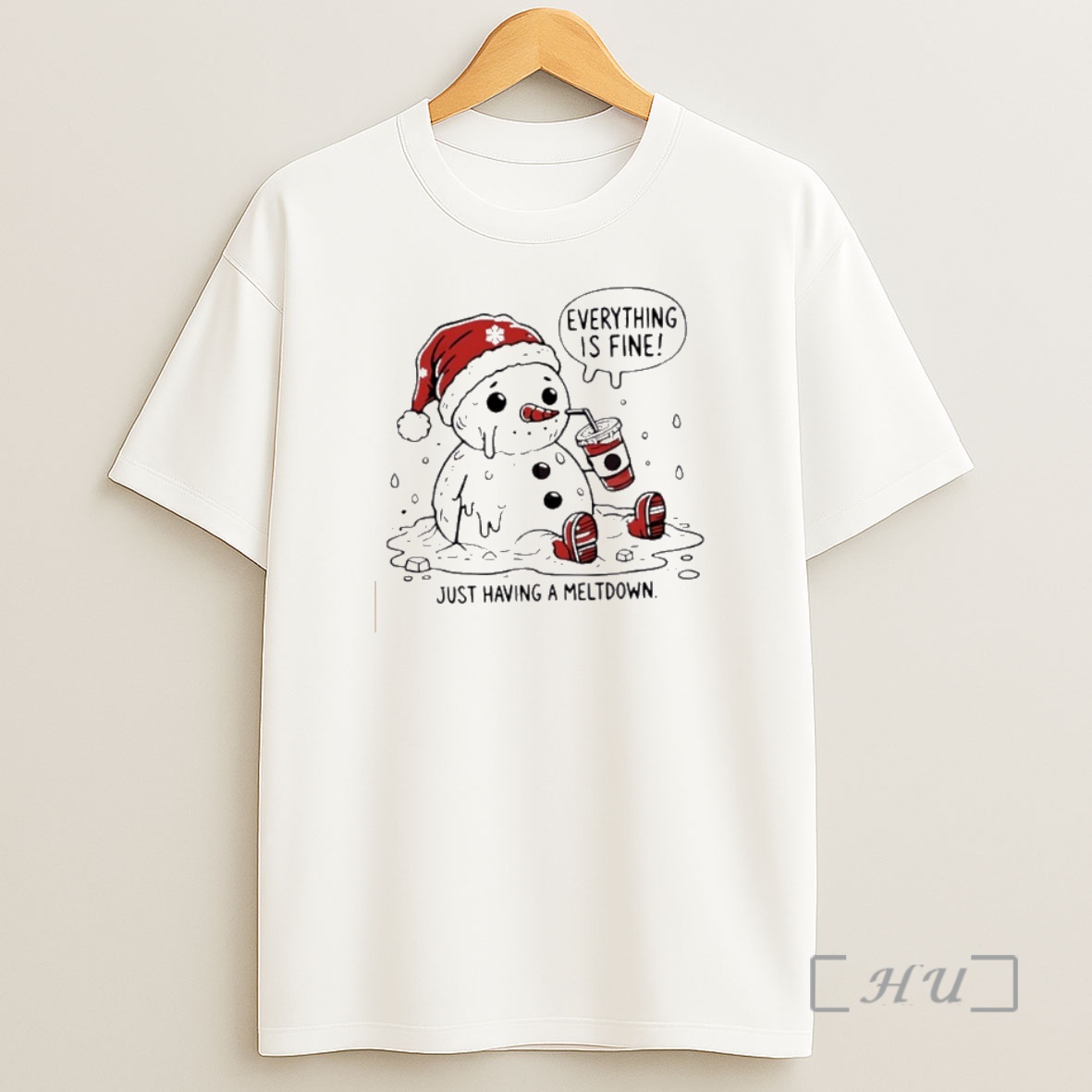 Officials Everything Is Fine Meltdown Christmas Shirt Sweatshirt Tee