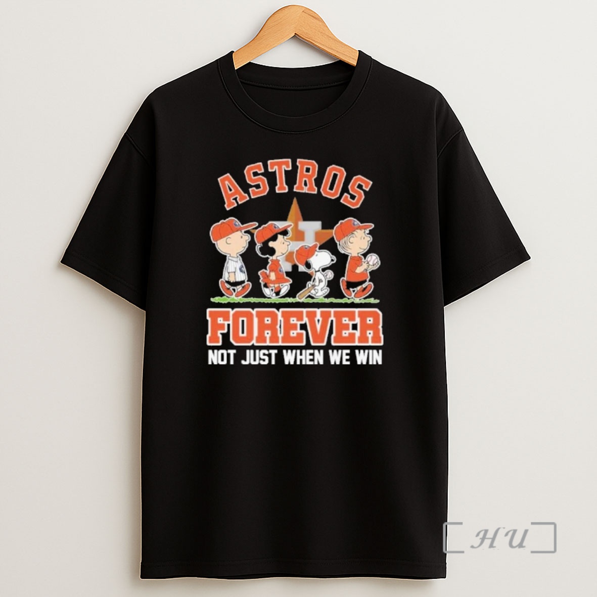 Officials Forever The Peanuts Characters X Houston Astros Baseball Shirt Sweatshirt Tee