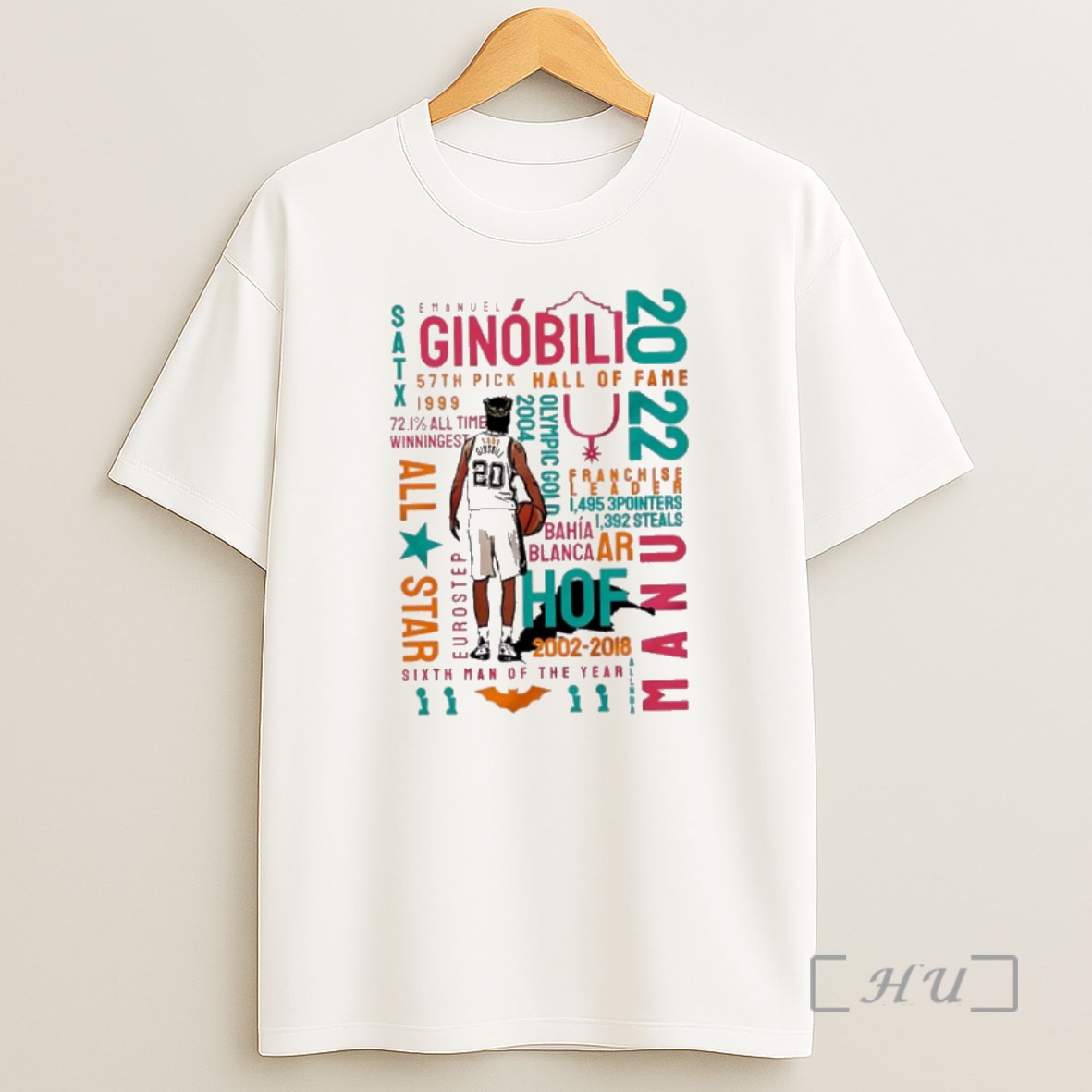 Officials Ginobili Hof Fiesta Cloud Football Shirt Sweatshirt Tee