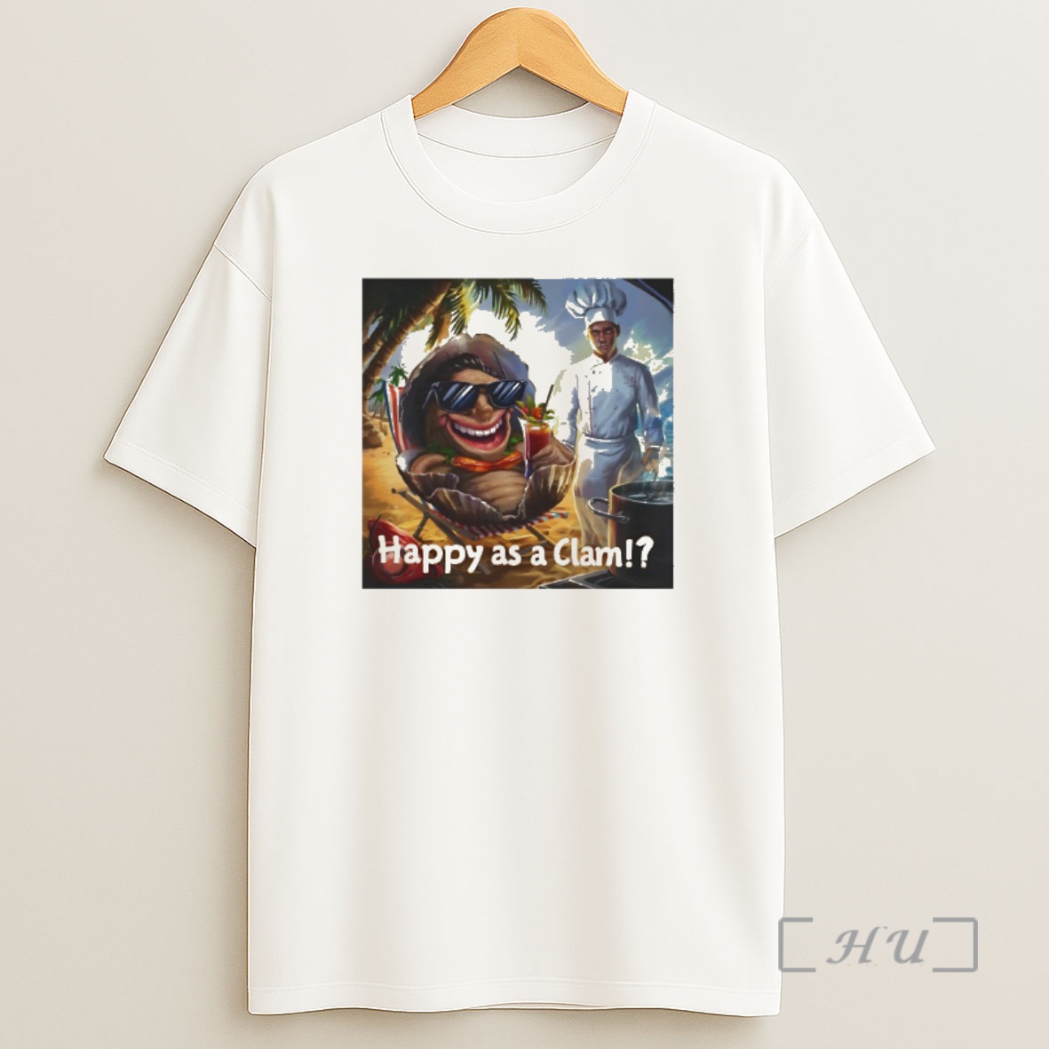 Officials Happy As A Clam Beach Cartoon Shirt Sweatshirt Tee