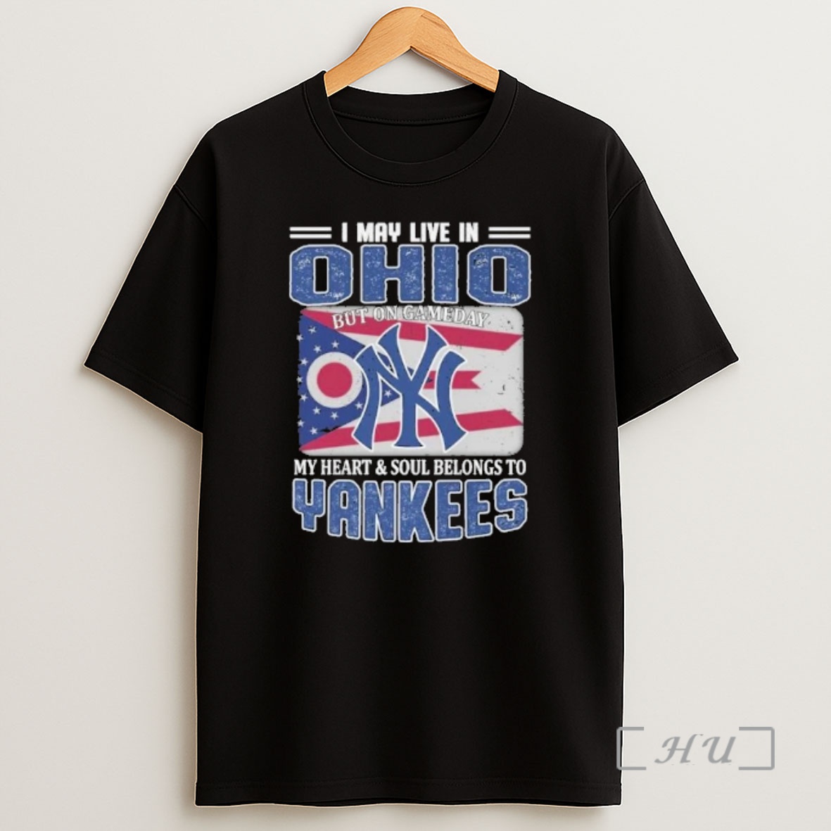 Officials I May Live In Ohio But On Gameday My Heart And Soul Belongs To New York Yankees Shirt Sweatshirt Tee