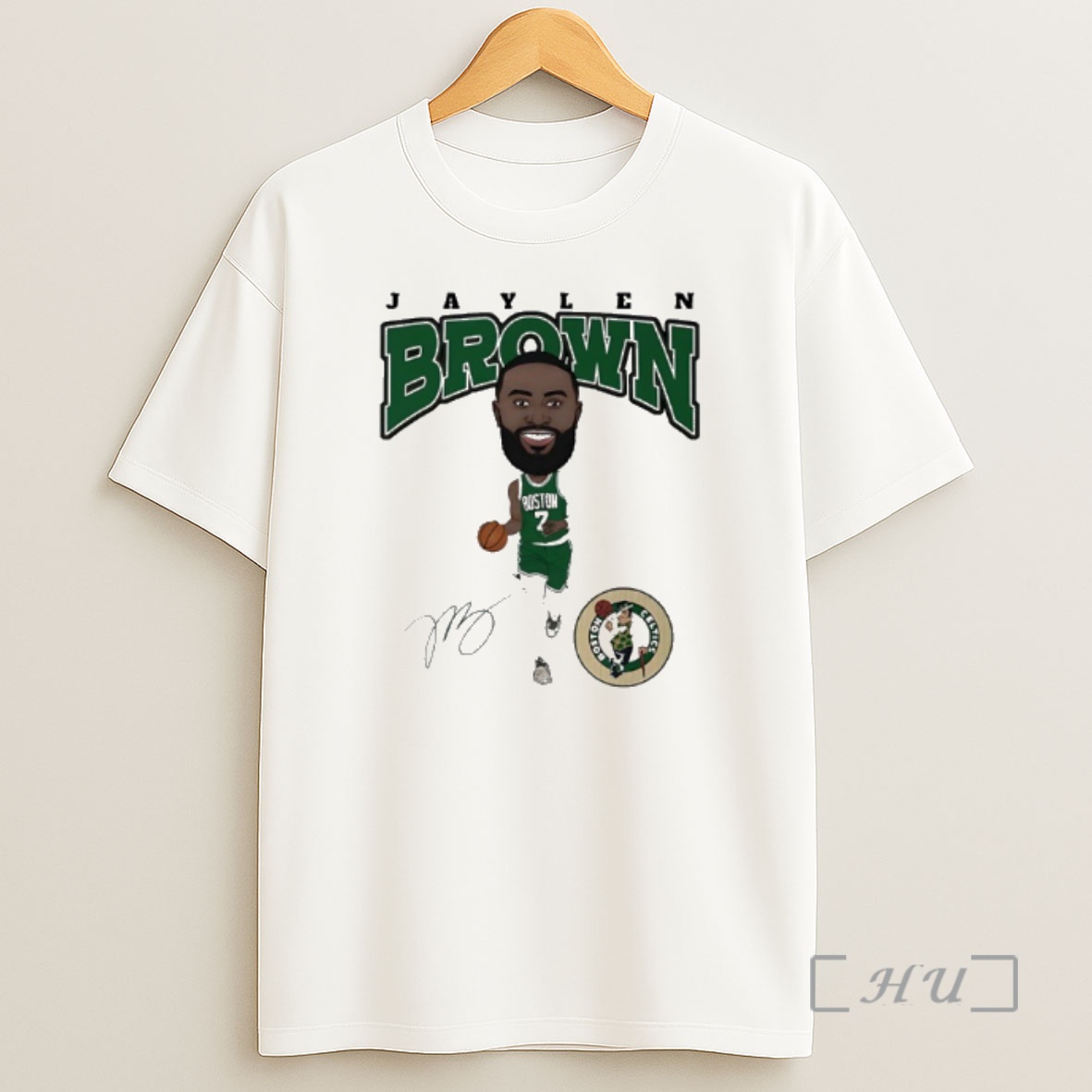 Officials Jaylen Brown Boston Celtics Basketball Signature Caricature Shirt Sweatshirt Tee