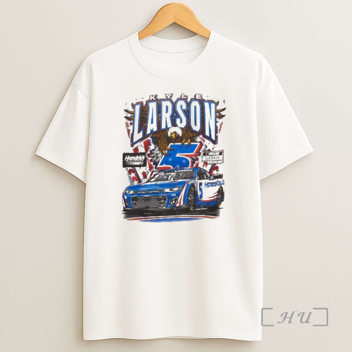 Officials Kyle Larson Hendrick Motorsports Team Collection Cream 5 Shirt Sweatshirt Tee