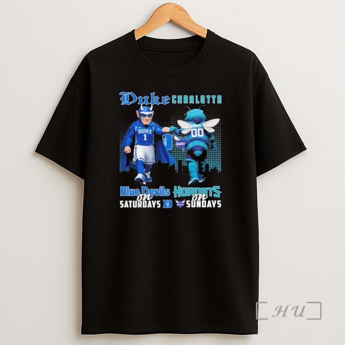 Officials Mascots Duke Blue Devils On Saturdays And Charlotte Hornets On Sundays Shirt Sweatshirt Tee