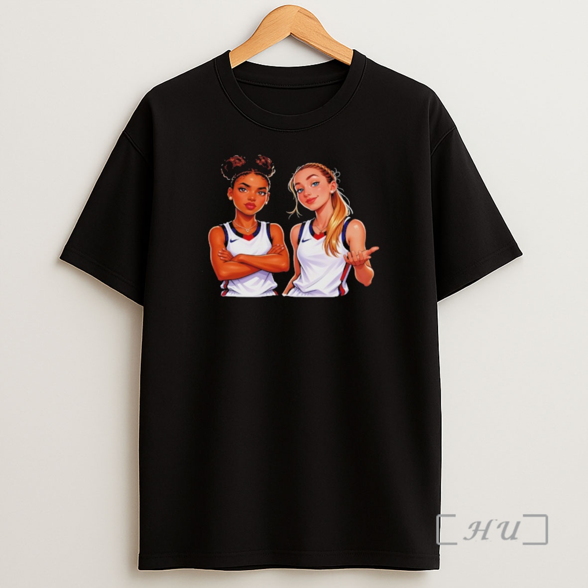 Officials Paige Bueckers And Azzi Fudd Cartoon Wnba Uconn Huskies Basketball Shirt Sweatshirt Tee