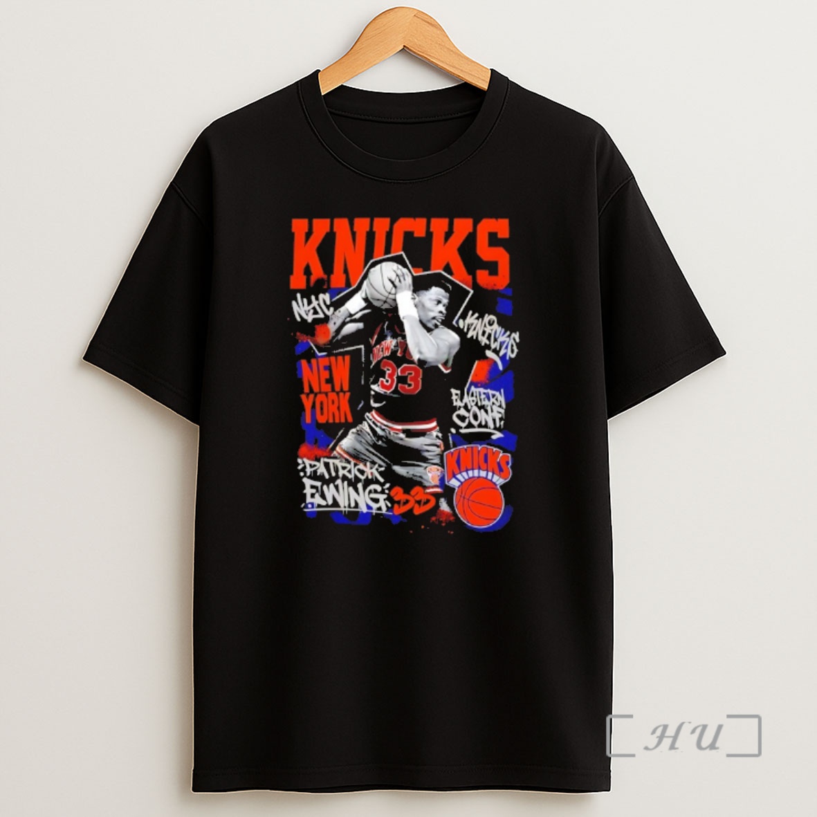 Officials Patrick Ewing 33 New York Knicks Star Moment Graphic Art Shirt Sweatshirt Tee