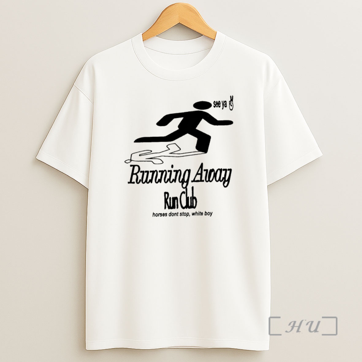 Officials Running Away Run Club Horses Dont Stop White Boy Shirt Sweatshirt Tee