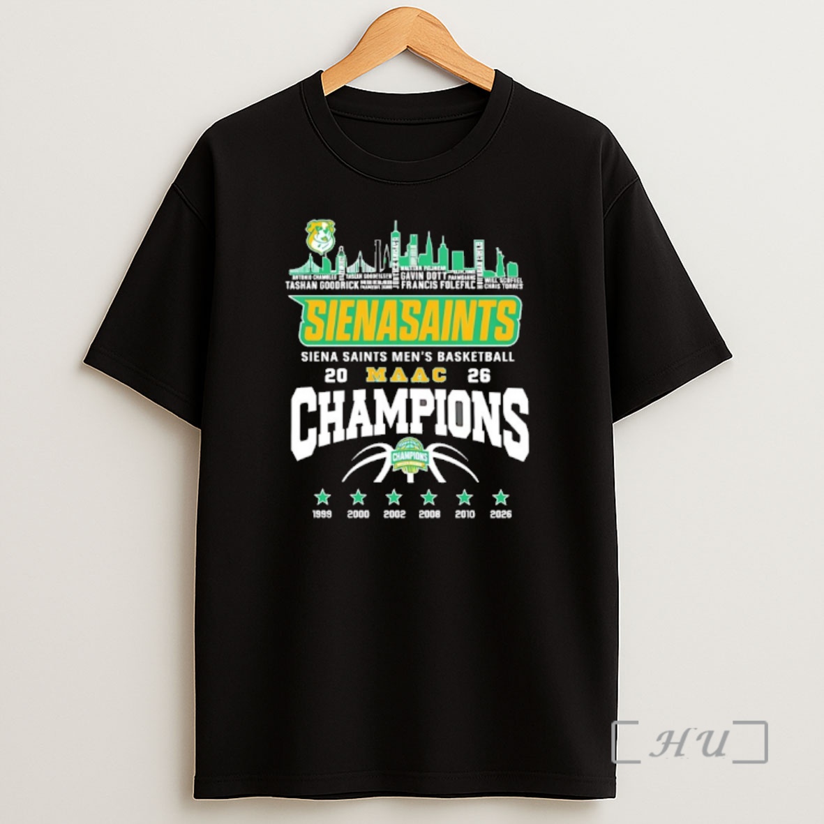Officials Siena Saints Mens Basketball 2026 Maac Champions Skyline City Shirt Sweatshirt Tee