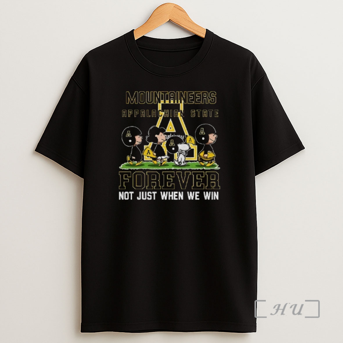 Officials Snoopy And Peanuts X Appalachian State Mountaineers Football Forever Not Just When We Win Shirt Sweatshirt Tee
