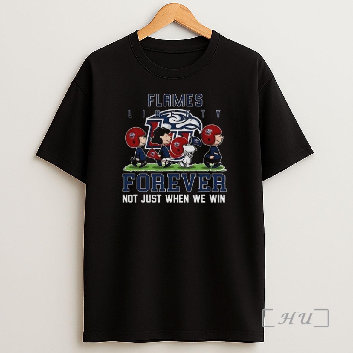 Officials Snoopy And Peanuts X Liberty Flames Football Forever Not Just When We Win Shirt Sweatshirt Tee