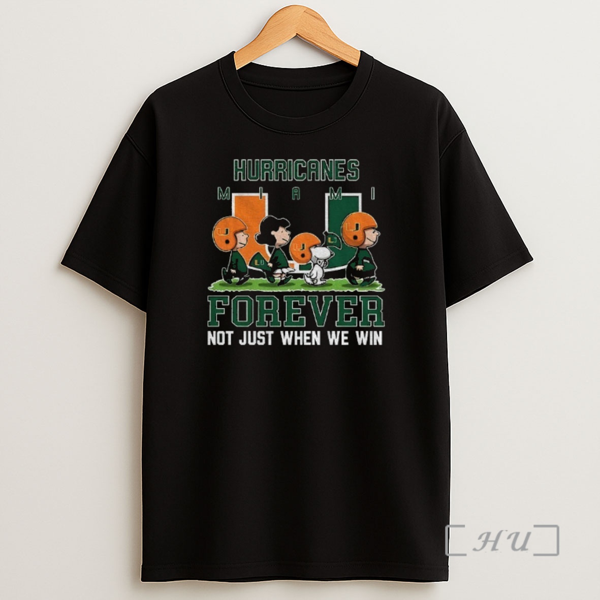 Officials Snoopy And Peanuts X Miami Hurricanes Football Forever Not Just When We Win Shirt Sweatshirt Tee