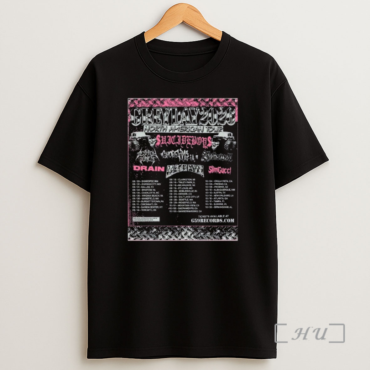 Officials Suicide Boys Grey Day 2026 North America Tour Lineup With Schedule Dates Shirt Sweatshirt Tee