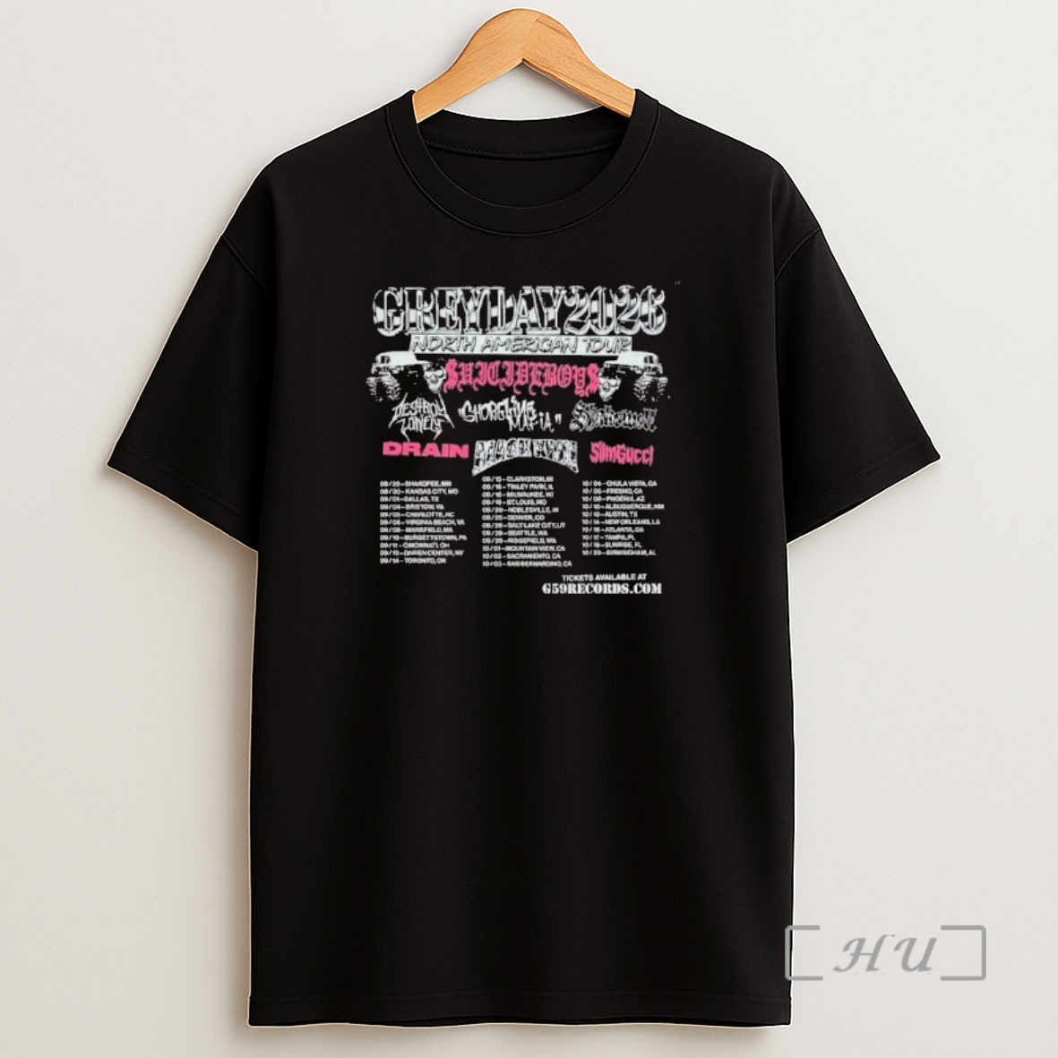 Officials Suicide Boys Grey Day 2026 North America Tour Lineup With Schedule Dates Two Sided Shirt Sweatshirt Tee