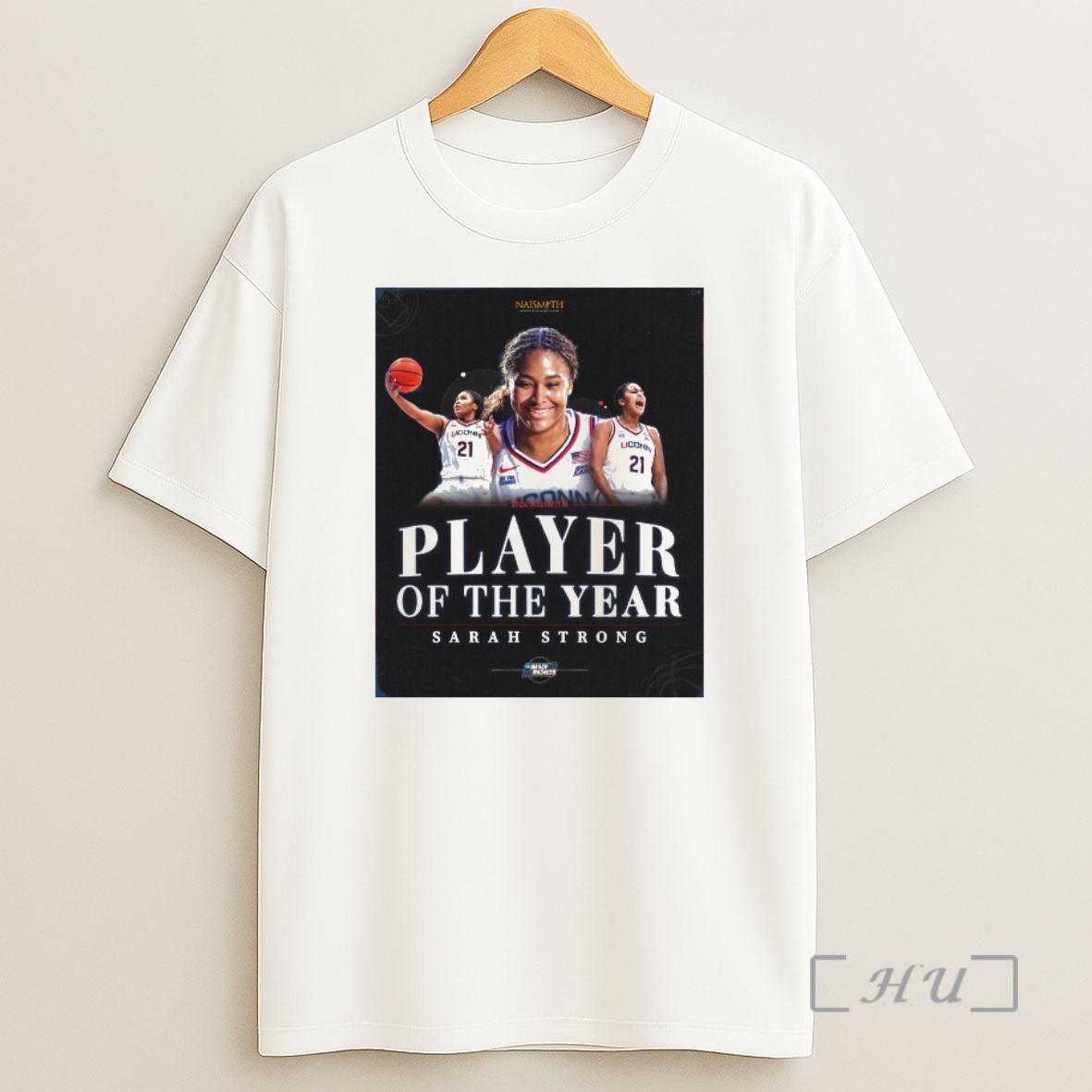 Officials Uconn Huskies Sarah Strong 2026 Naismith Player Of The Year Shirt Sweatshirt Tee