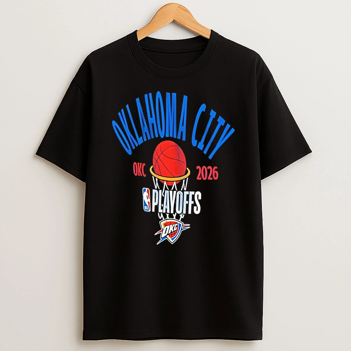 Oklahoma City Thunder Basketball 2026 Playoff Participant Stand Logo Shirts