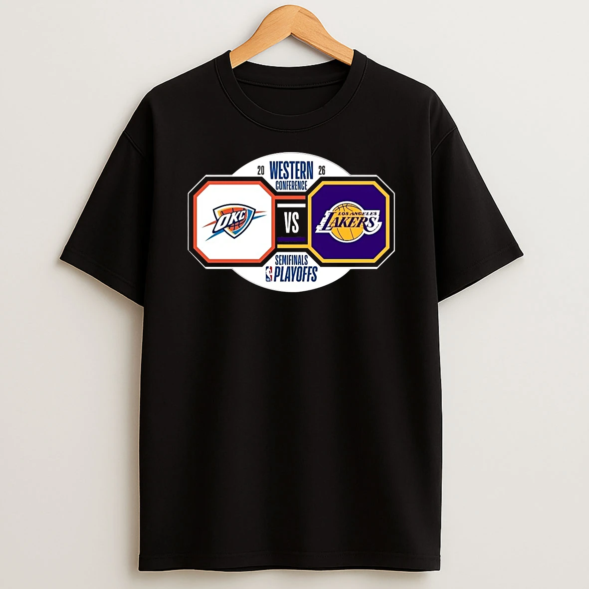 Oklahoma City Thunder Vs Los Angeles Lakers 2026 Nba Playoffs Western Conference Semifinals Shirts
