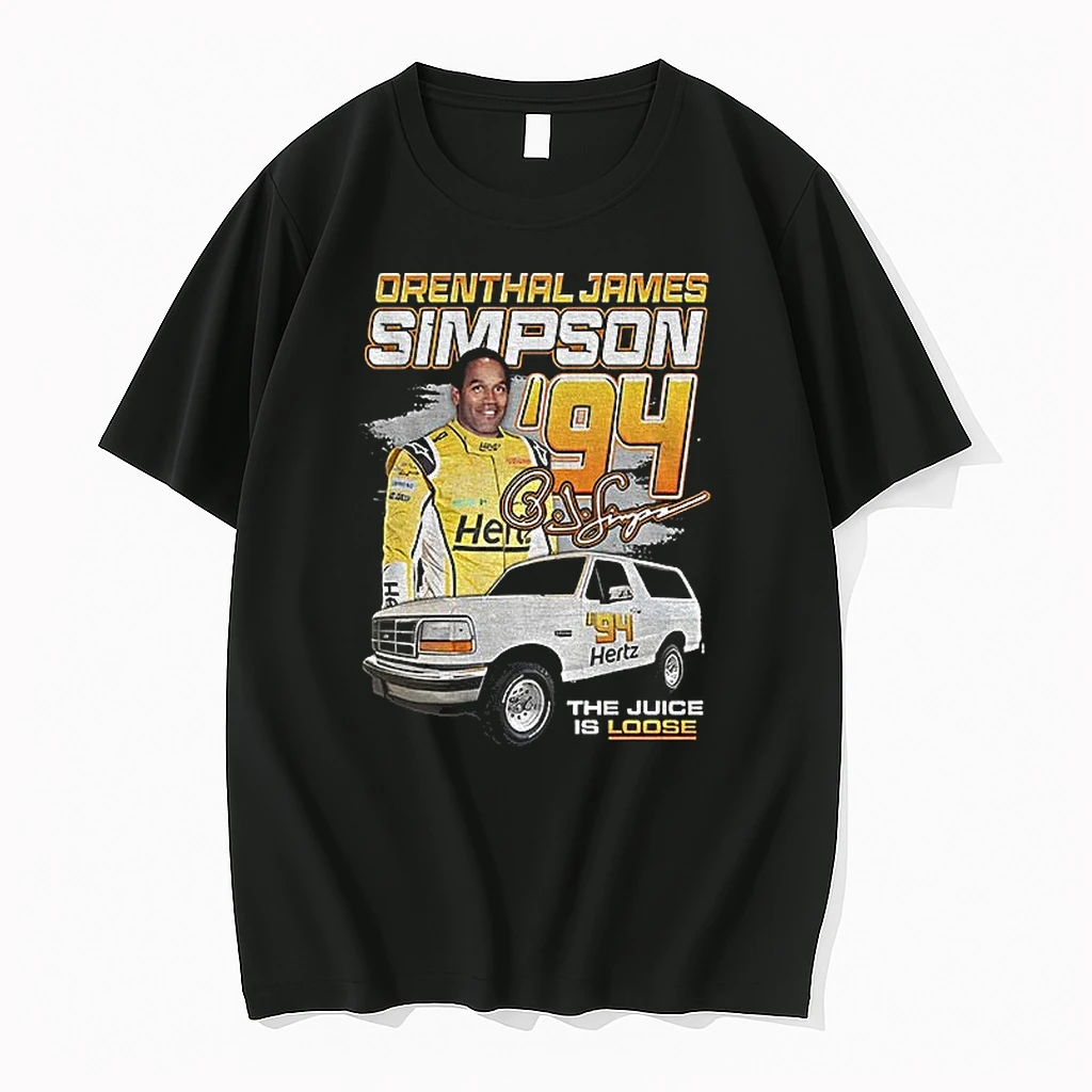 Orenthal James Simpson The Juice Is Loose Racing 94 Car Signature Shirts