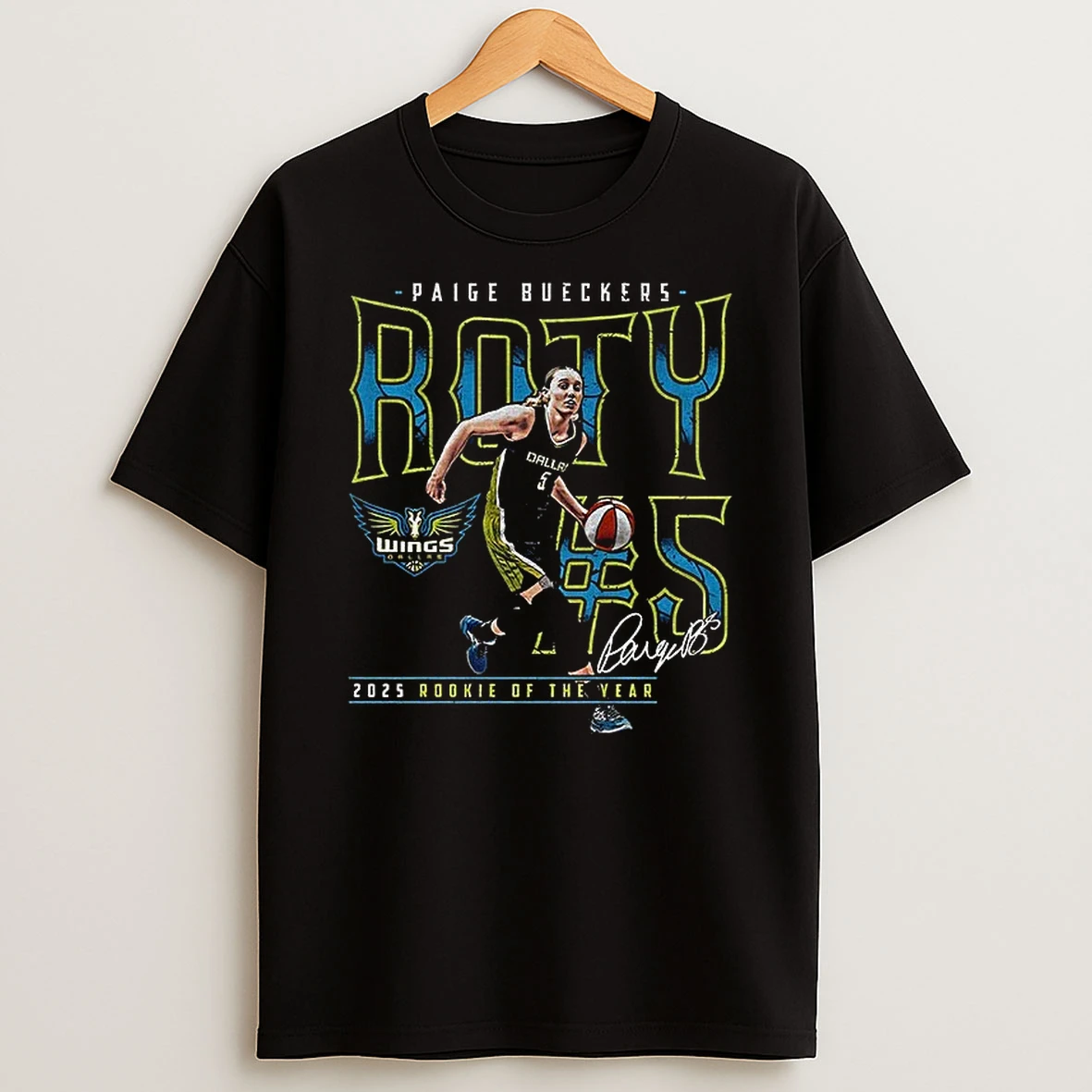 Paige Bueckers Dallas Wings Basketball 2025 Roty Rookie Of The Year Shirts