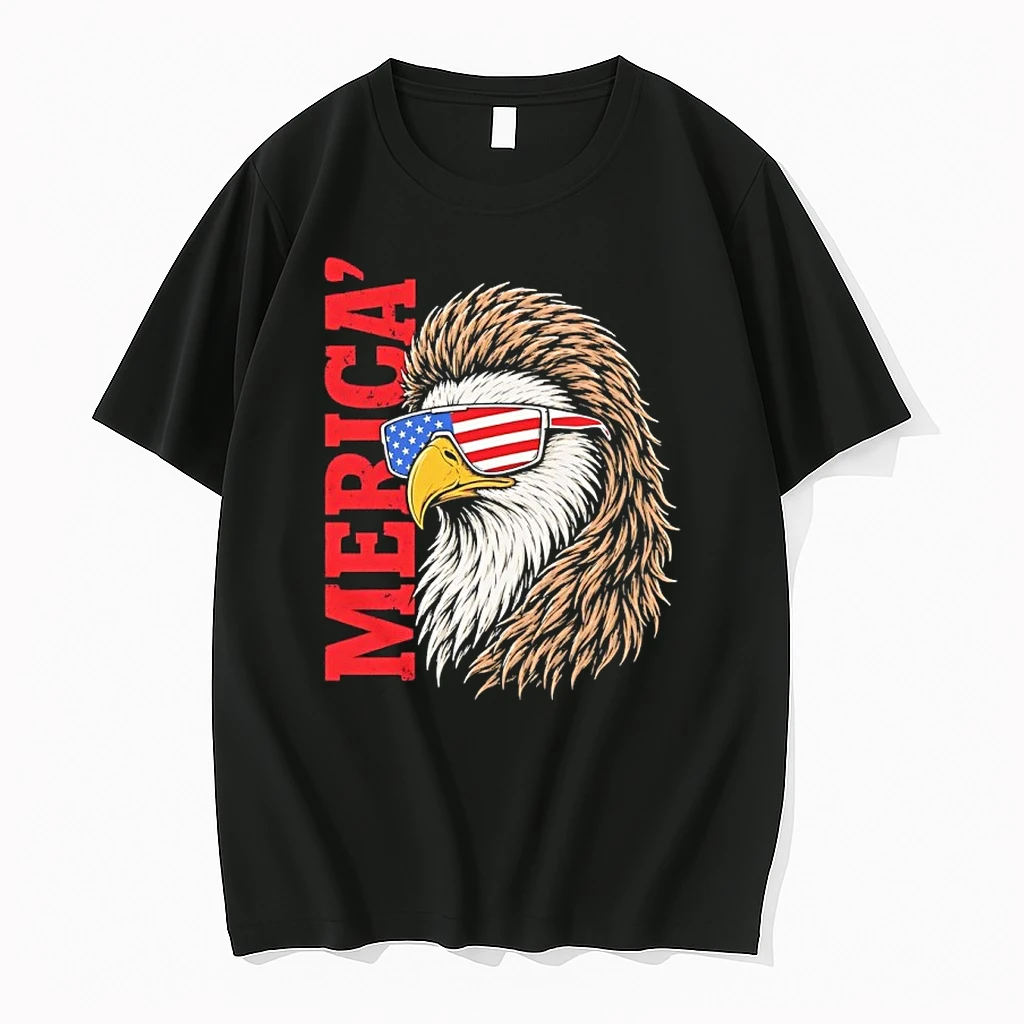 Patriotic Bald Eagle Mullet Merica Shirts