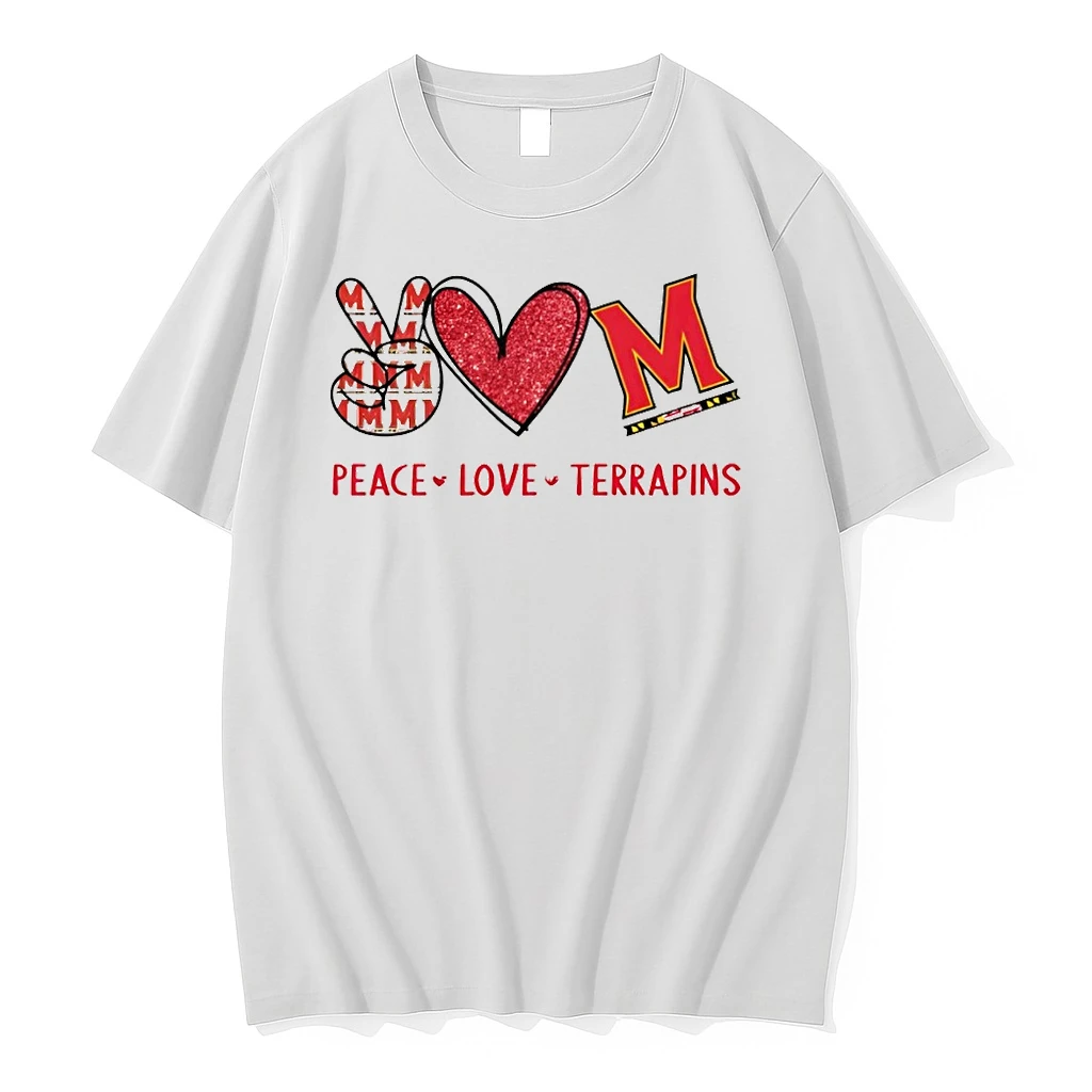 Peace Love Maryland Terrapins Logo Shirts