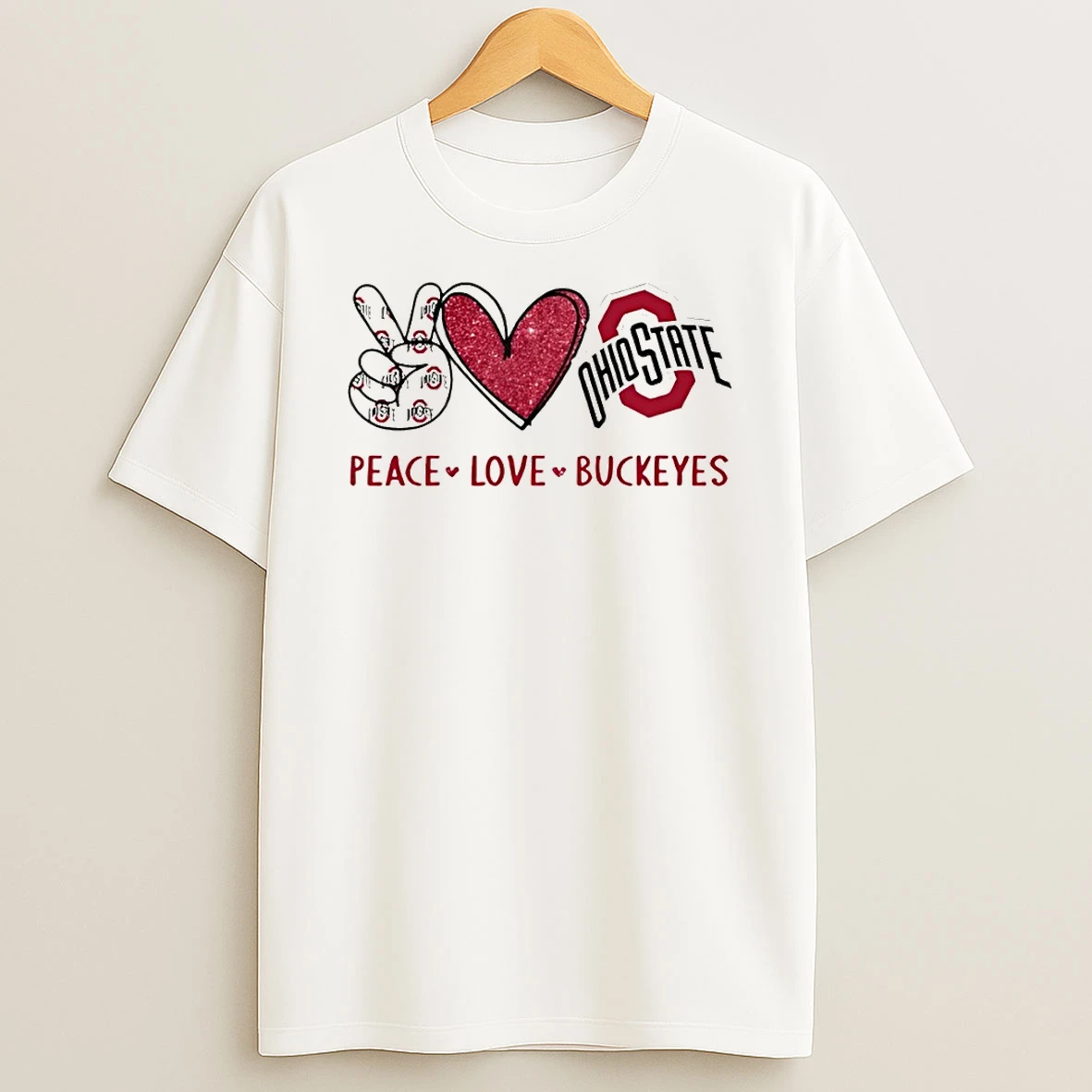 Peace Love Ohio State Buckeyes Logo Shirts