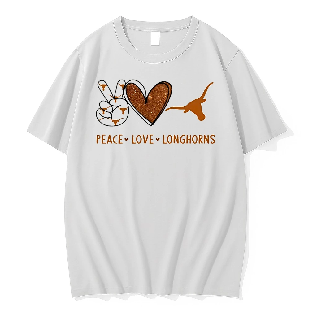 Peace Love Texas Longhorns Logo Shirts
