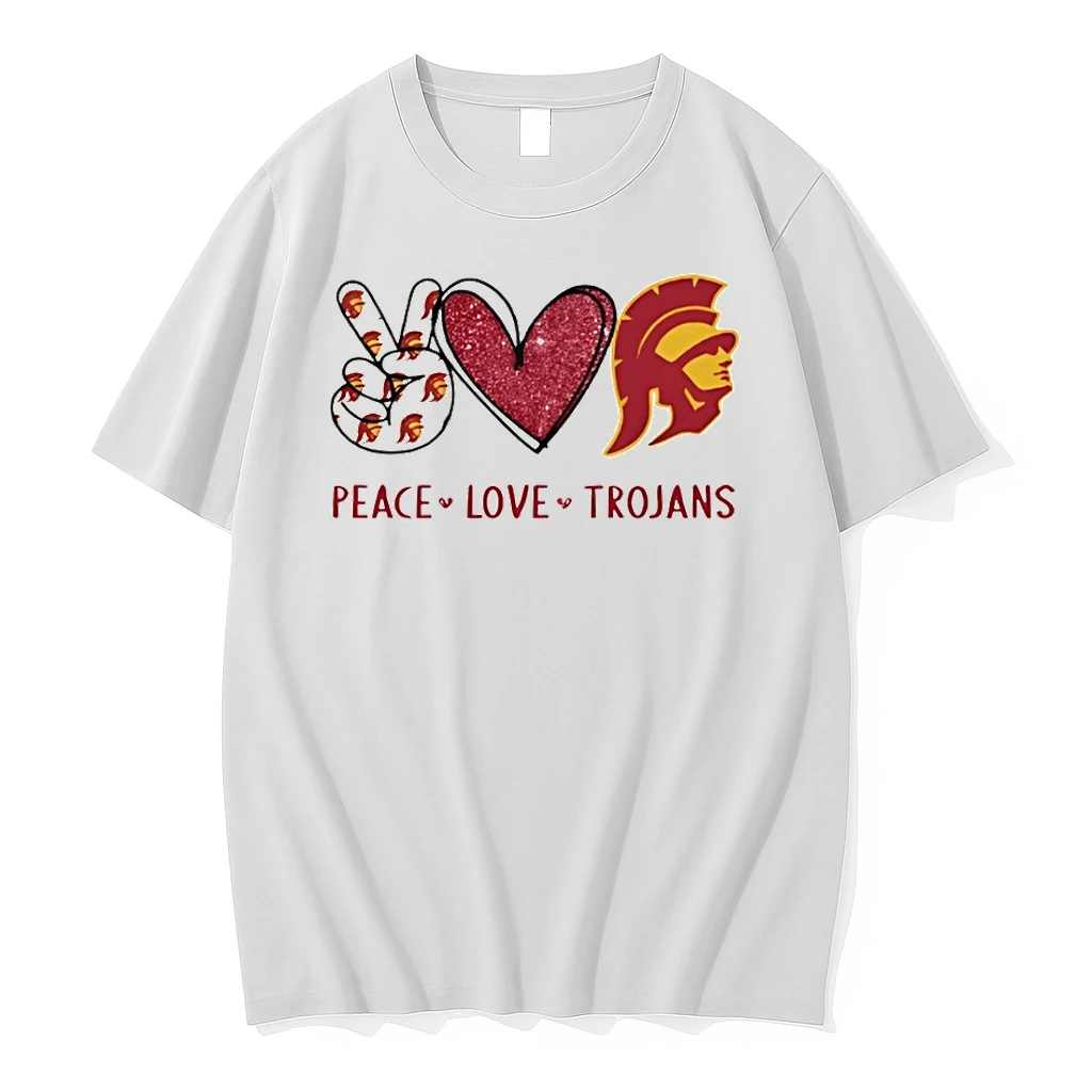 Peace Love Usc Trojans Logo Shirts