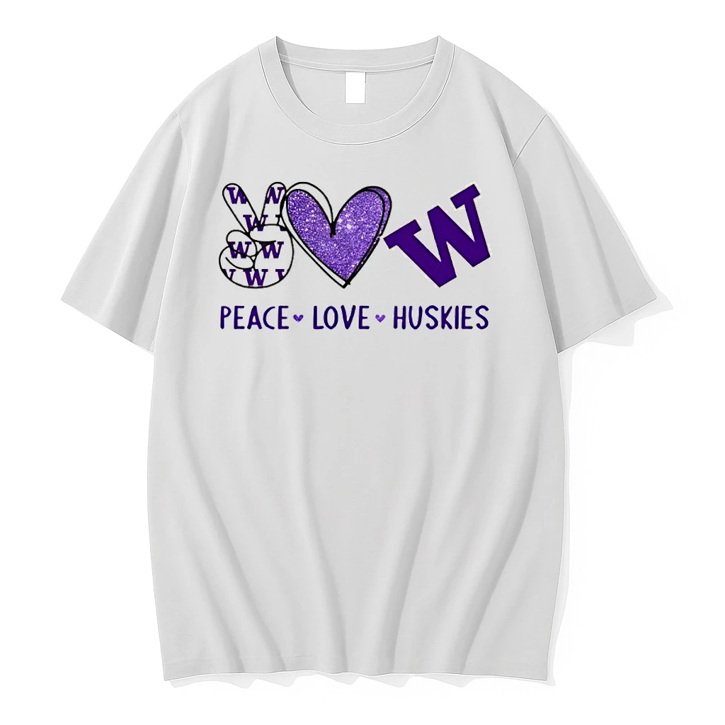Peace Love Washington Huskies Logo Shirts